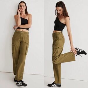 Madewell Olive Straight Leg Pants